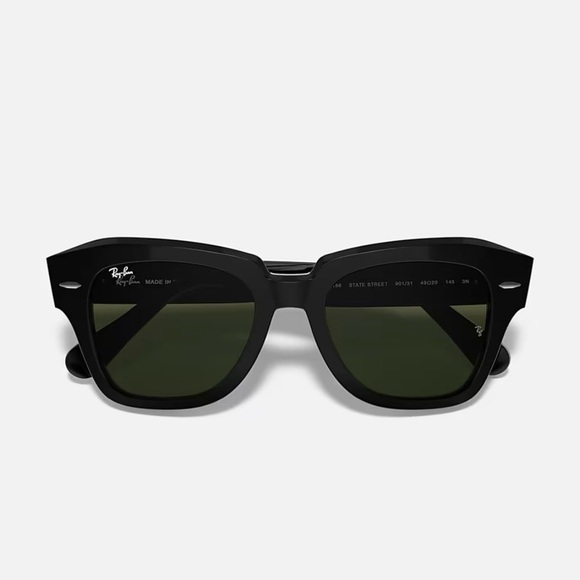 Ray-Ban State Street Sunglasses in Black NWT - Picture 5 of 12